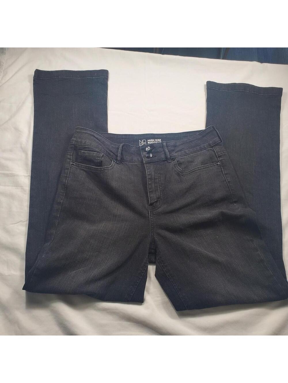 No Boundaries Women's Black Pocket Button an Zip Jeans sz 14